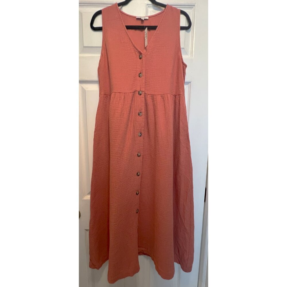 Madewell Lightspun Crinkle Gauze Dress Sz Medium